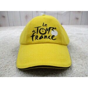 Le Tour De France Hat Cap Strap Back Adult One Size Yellow Cycling Casual Men